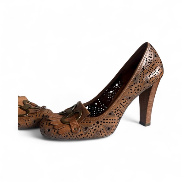 Vince Camuto Intricate Brown Heels - Picture 1 of 5